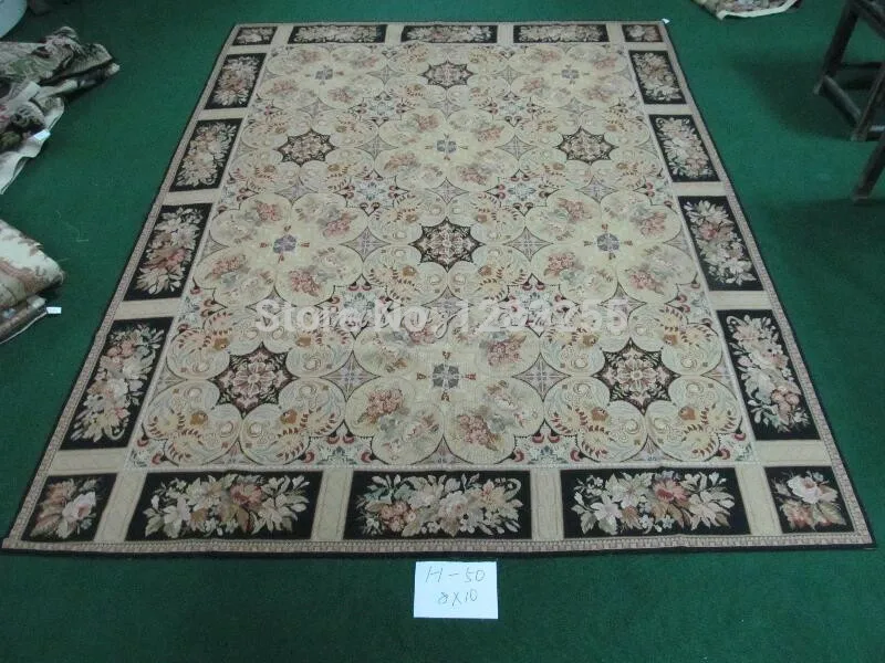 Hand-woven Needle Tip 100% Wool Carpet Handmade Needlepoint Xmas New Listing Natural Sheep Wool - Image 2