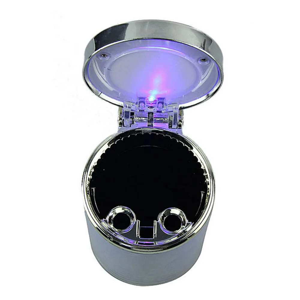 ISHOWTIENDA Movable Ashtray Car LED Light Ashtray Auto Travel Cigarette
