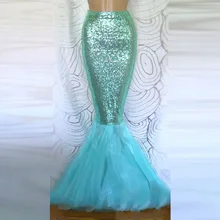 Dreamlike/юбка с пайетками для женщин и девочек; цвет морской, синий; юбка-Русалка для выступлений; юбка для фотосессии; Faldas; Длинная юбка макси; Unque Saia