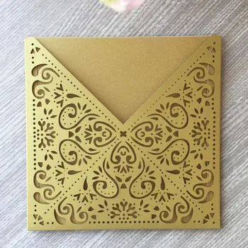 

Golden color 30psc personalized laser cut kissing cpuples wedding invitations cards paper craft greeting cards Chiristmas cards