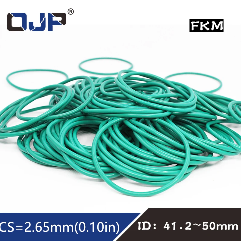 5PCS/lot Fluorine rubber Green FKM Oring Seal CS2.65mm ID41.2/42.5/43.7/45/46.2/47.5/48.7/50mm Rubber ORing Ring Gasket | Обустройство