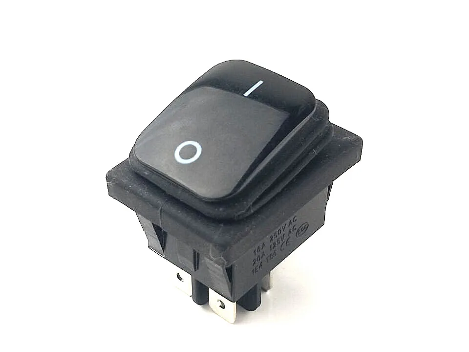 Automatic reset ship type switch 20A black waterproof switch ON OFF 4P