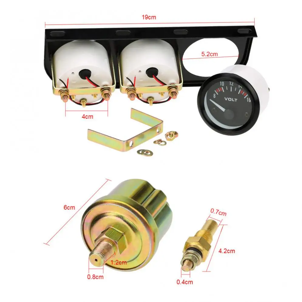 medidor de temperatura da água, sensor 3 em 1, para motor automotivo