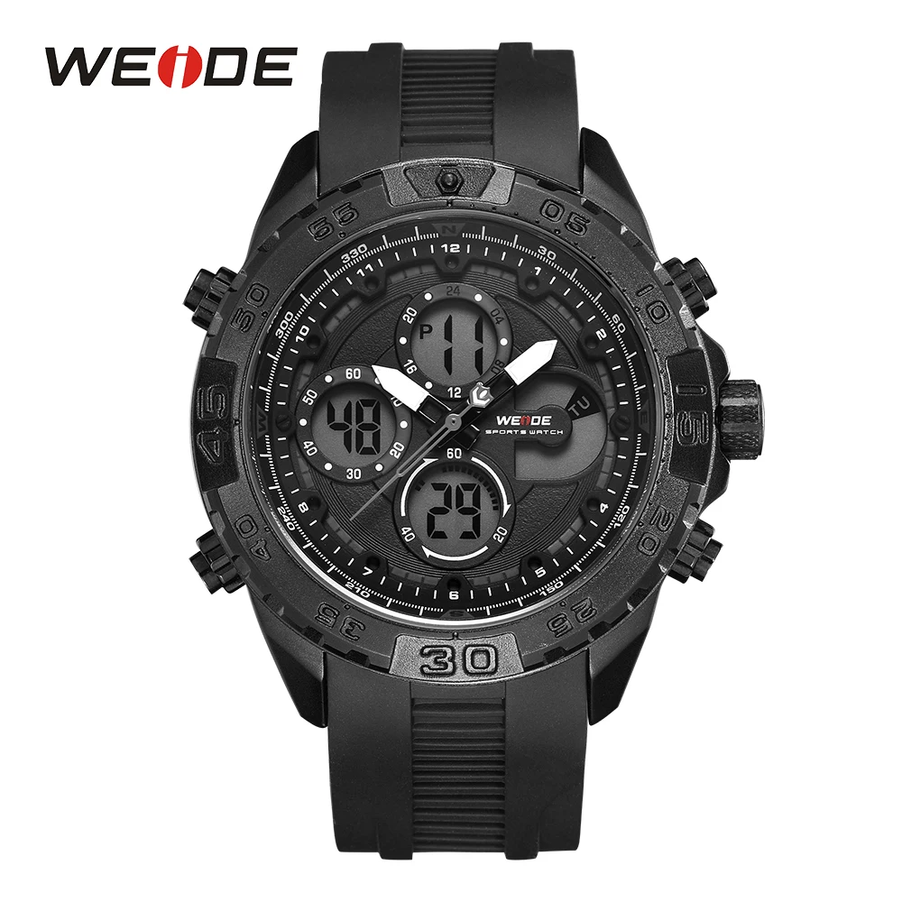 

WEIDE Chronograph Black Men Sports Watch Relogio Masculino Business Quartz Watch Clock Male Creative Army Military Wrist Watches