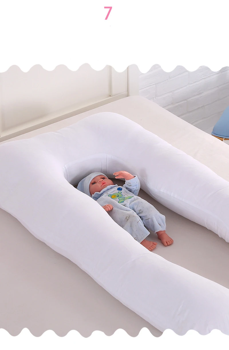 Хлопковая Подушка для сна для беременных женщин, u-образная подушка для всего тела, Подушка для беременных, постельные принадлежности
