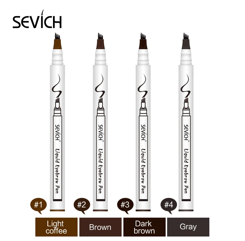 Long-lasting eyebrow pen Natural tatoo pen waterproof eyebrow Enhancer Liquid Eyebrow 4 colors Make up Durable Eye Brow Pencil
