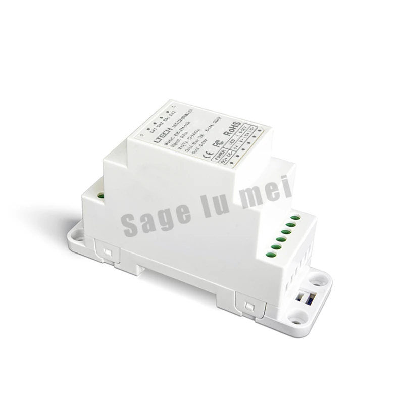 

DIN-411-10A;DALI to PWM CV Dimming Driver(DIN rail/Screw dual-use) DALI Dimming Signal;DC12-24V input;10A*1CH +0-10V *1CH output