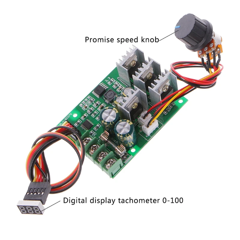 30A DC 6-60 в ШИМ контроллер скорости двигателя плата диммер регулятор тока+ дисплей