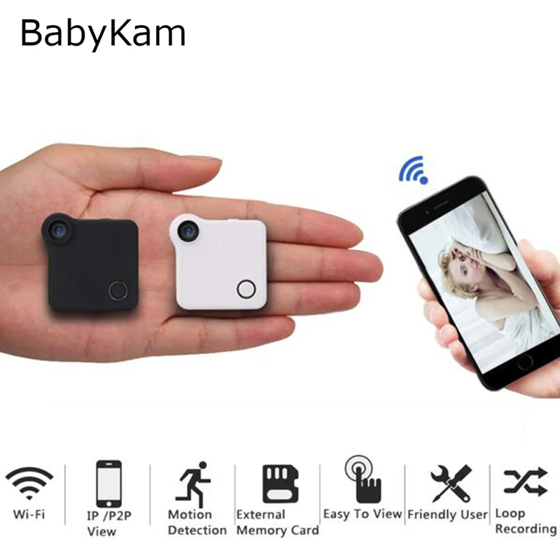 

BabyKam WIFI IP Cam Mini DV HD 720P Action Camera Motion Sensor Loop Recording Wearable Body Camera Videcam with Magnetic Clip