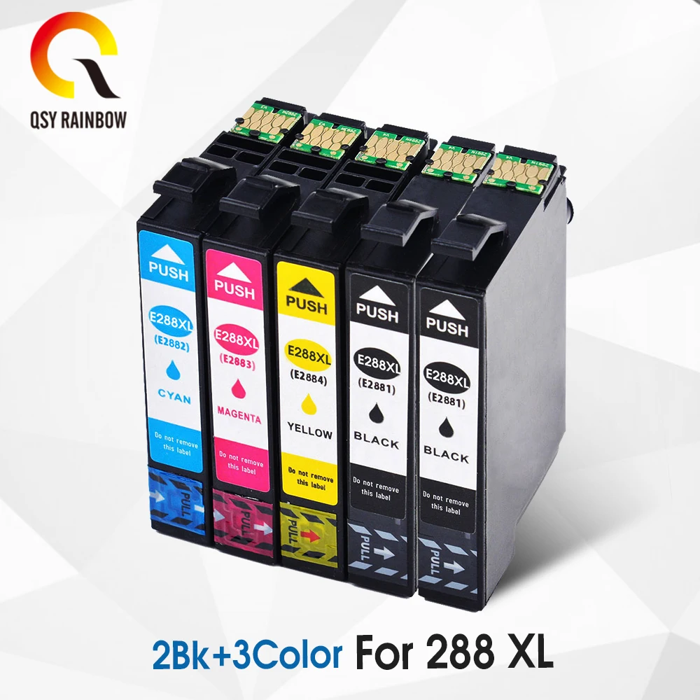 5 Pack Compatible ink cartridge 288 T288XL for Epson Expression XP 330