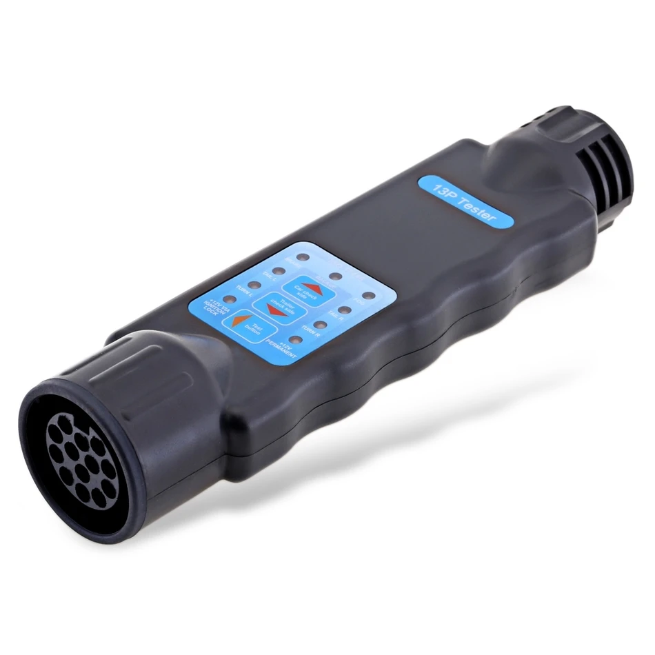 

T23331 Towing Trailer Socket Connection Tester 13 Pin Plug 12V Wiring Circuit Light Diagnostic Tool Unit for Car Truck Vehicle