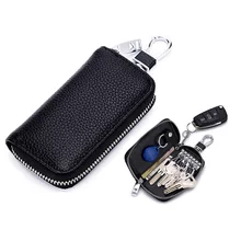 Для мужчин женщин автомобиль бумажники с брелком для ключей из коровьей кожи ключница карты чехол на молнии унисекс ключи Организатор доступный мешок денег