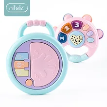 Детский ручной барабан детские игрушки 0-3 лет девочка детская музыкальная шкатулка барабан игрушка-пазл для раннего развития мальчик