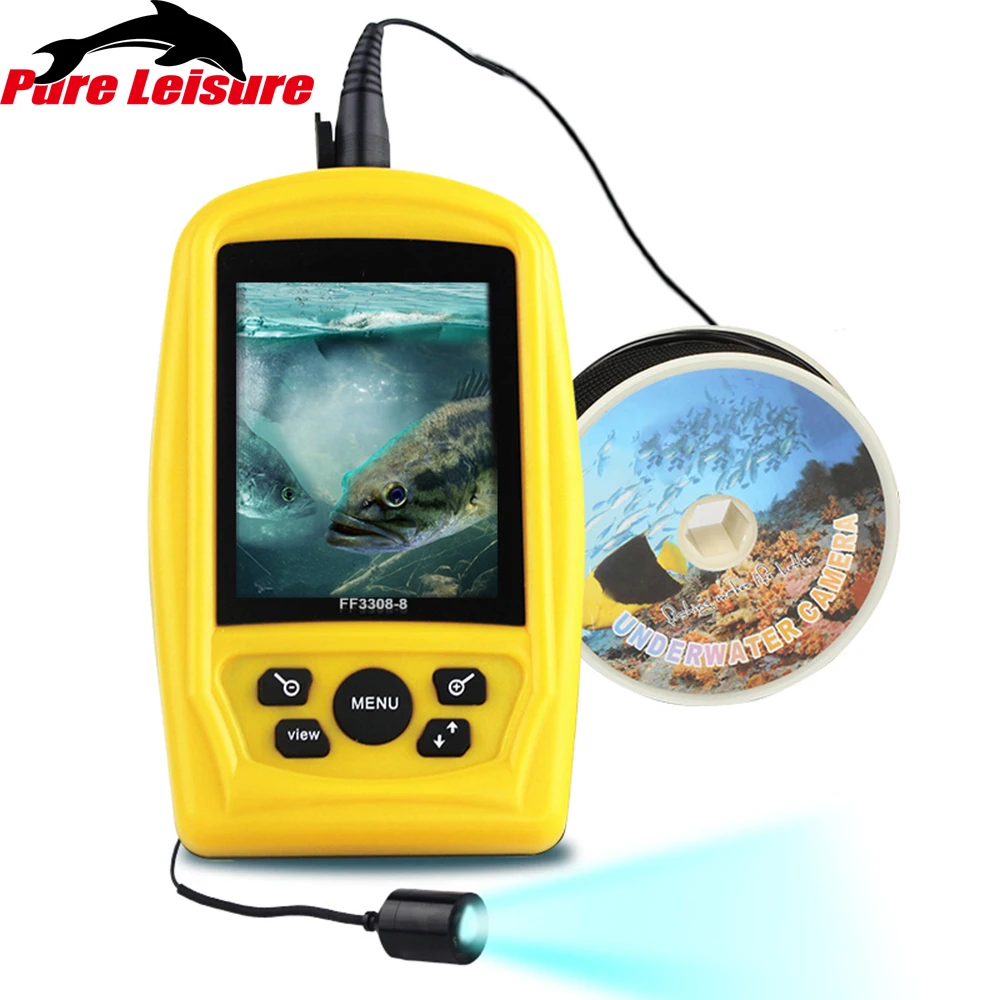 

PureLeisure Underwater Camera Fishing Inspection Waterproof Camera Fishing 20M Cable Camera Sous Marine Peche Depth Sounder FF07