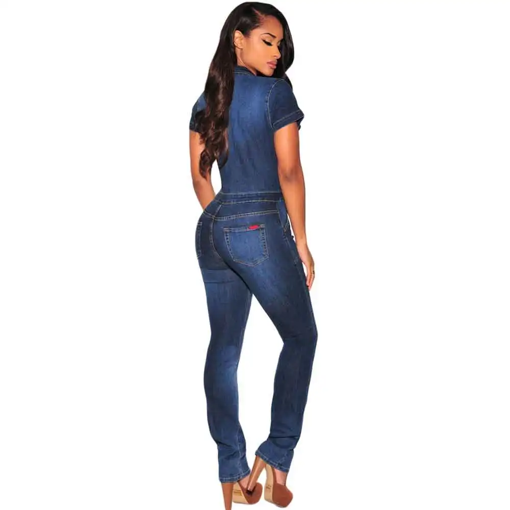 Moda Estate 2017 Salopette di Jeans Donne Button Down A Maniche Corte Tuta  Jeans Scuro LC64110 Combinaison Pantalon Femme|combinaison pantalon  femme|combinaison pantalondenim overalls women - AliExpress