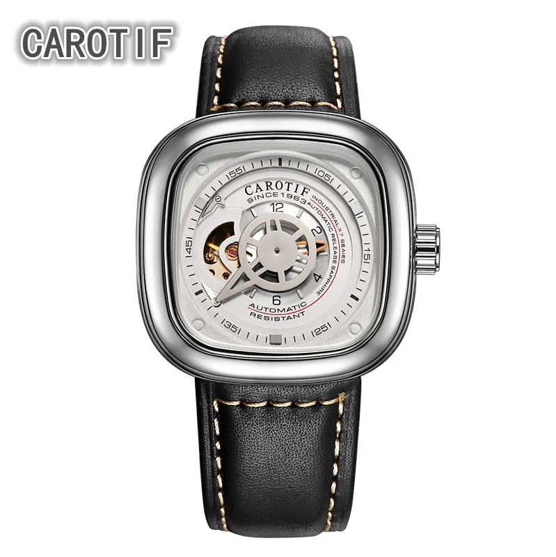 

CAROTIF Luxury Brand Tourbillon Men Watches Montre Automatic Mechanical Wrist Watches Men Reloj Hombre Business Watch Man