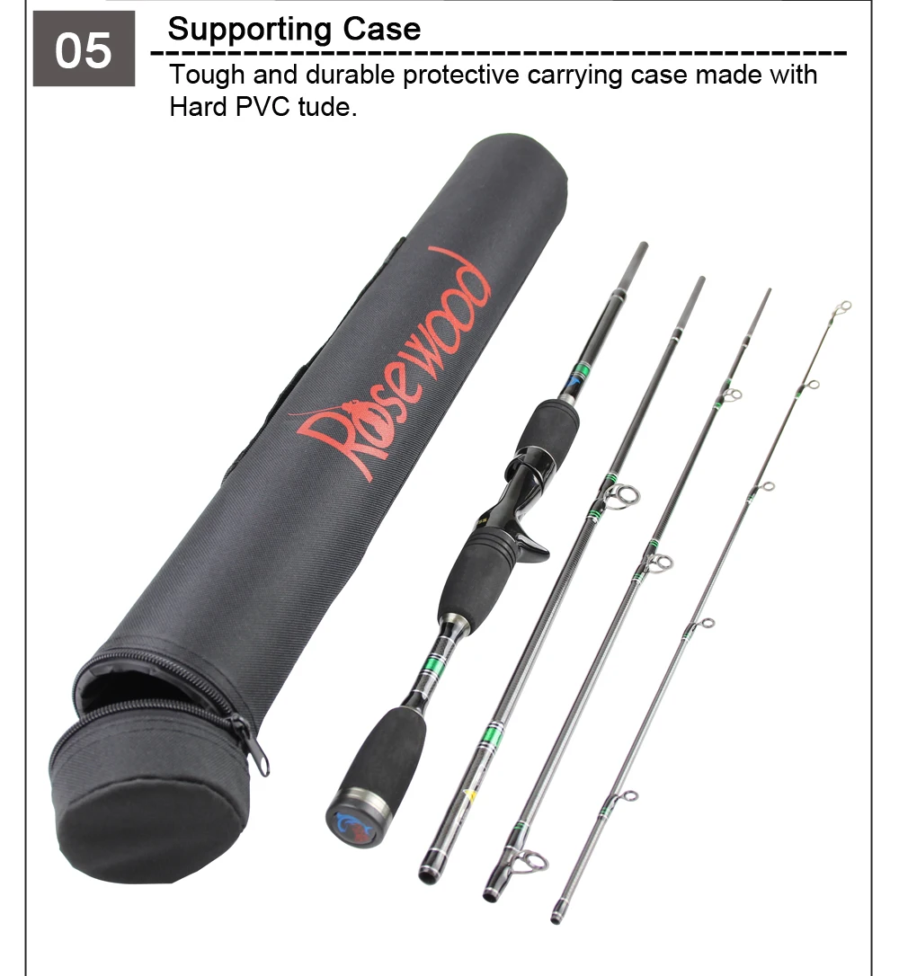 Spinpoler 1.98m Travel Fishing Rod 18-38oz, 4-12lb Medium Action Carbon Lure Fishing Pole Tackle For Fishing  (7)