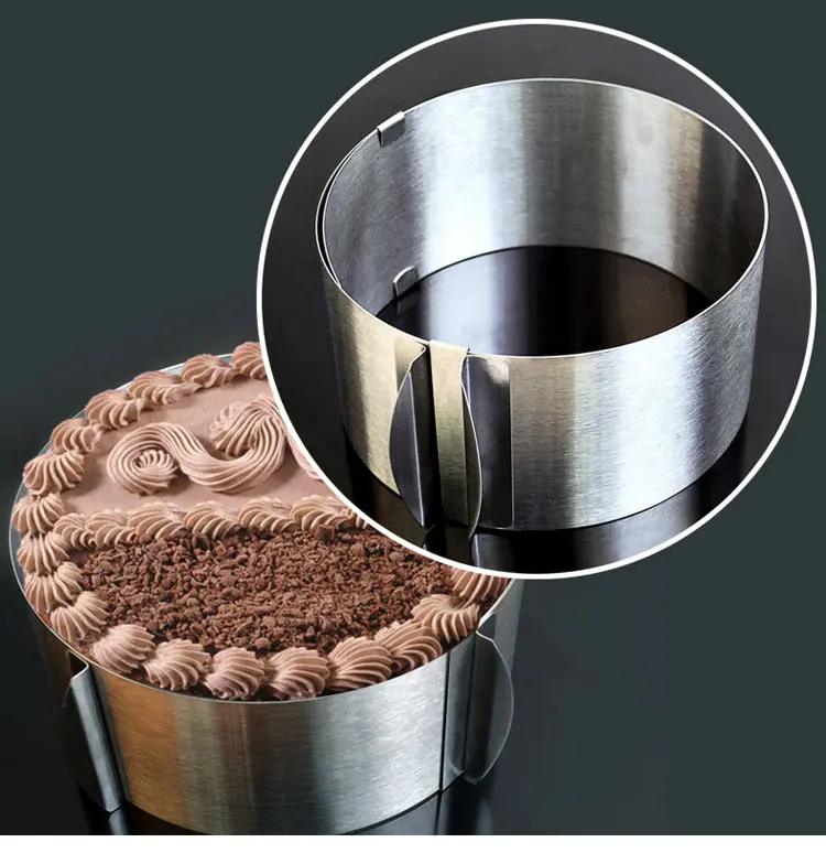 9 12Inch Stainless Steel Circle Mousse Ring Fondant Cake Decorating