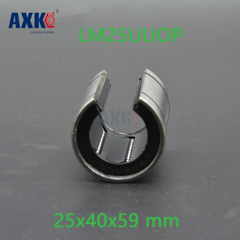 AXK 2pcs LM25UUOP 25mm Linear bearings Open Type LM25OP Free shipping 25x40x59 mm