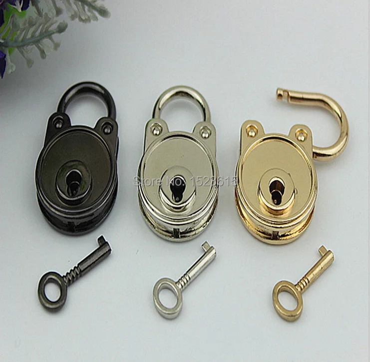 New bag panda lock accessories Pale gold silver lock Hardware with