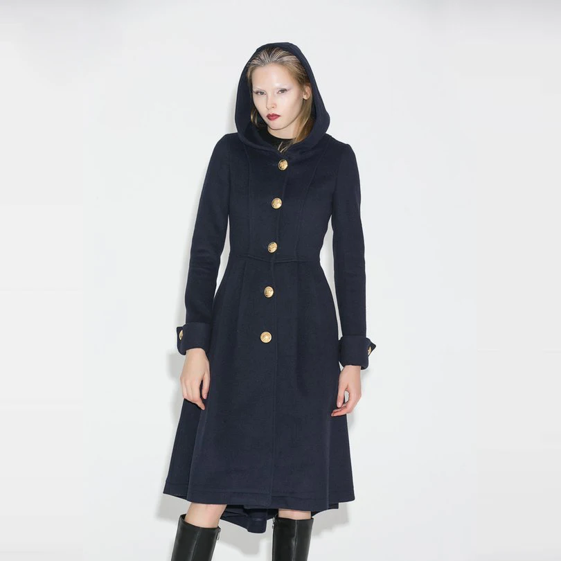 Poitrine 2018 red Élégant Long Veste Unique Mode Manteau Femme Blazer Vintage Femmes Slim Hiver Automne Blue Dark axafB8