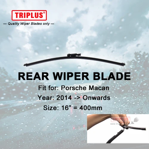 Rear Wiper Blade for Porsche Macan (2014 Onwards) 1pc 16" 400mm,Car