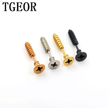 

free shipping new arrival mixed 4 colors 30pcs 7mm surgical Stainless Steel screws shape ear tragus piercing fake taper