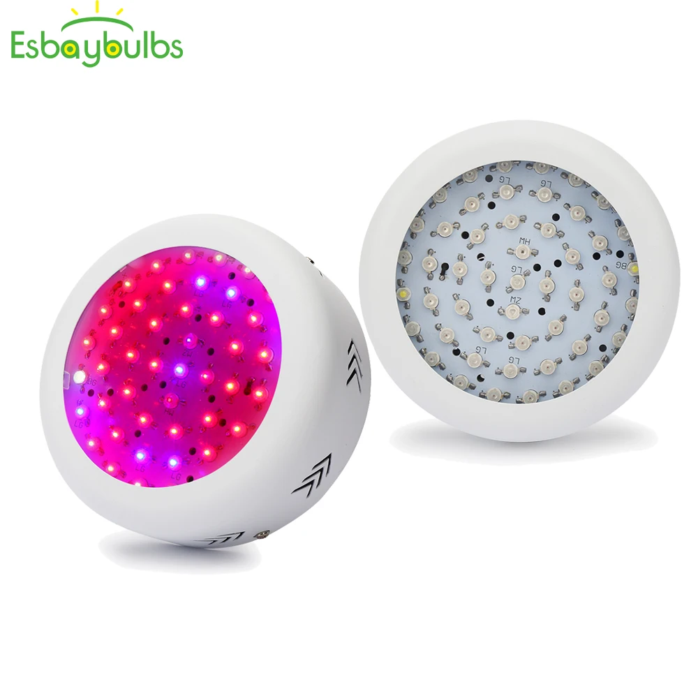 2 шт. полный спектр LED Grow Lights AC85 265V 50 светодиодов фитолампа Ультрафиолетовая лампа
