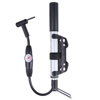 

Bicycle Pump With Gauge High Pressure Hand Mini Pump Hose Air Inflator Schrader Cycling Fietspomp Shock Fork Tire Bike Pump