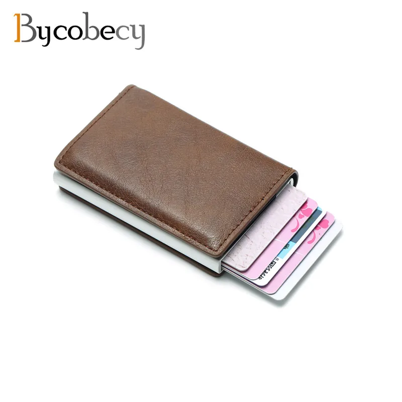 Мужской кошелек Bycobecy унисекс с защитой из искусственной кожи винтажный