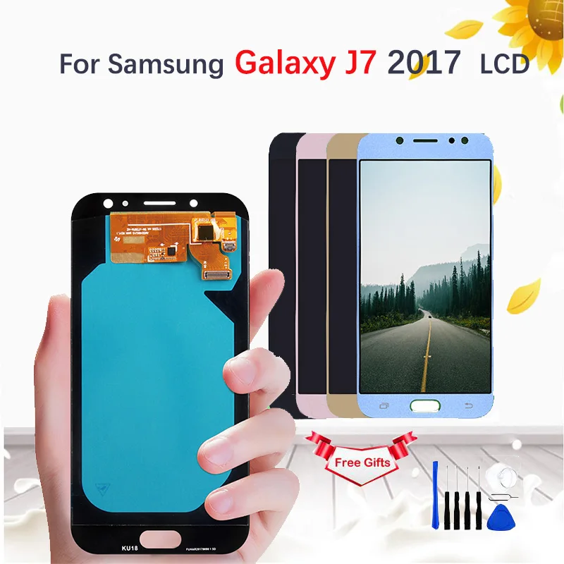 AMOLED/TFT lcd для samsung Galaxy J7 Pro J730 SM-J730F J730FM/DS J730F/DS J730GM/DS дисплей кодирующий преобразователь сенсорного экрана в сборе