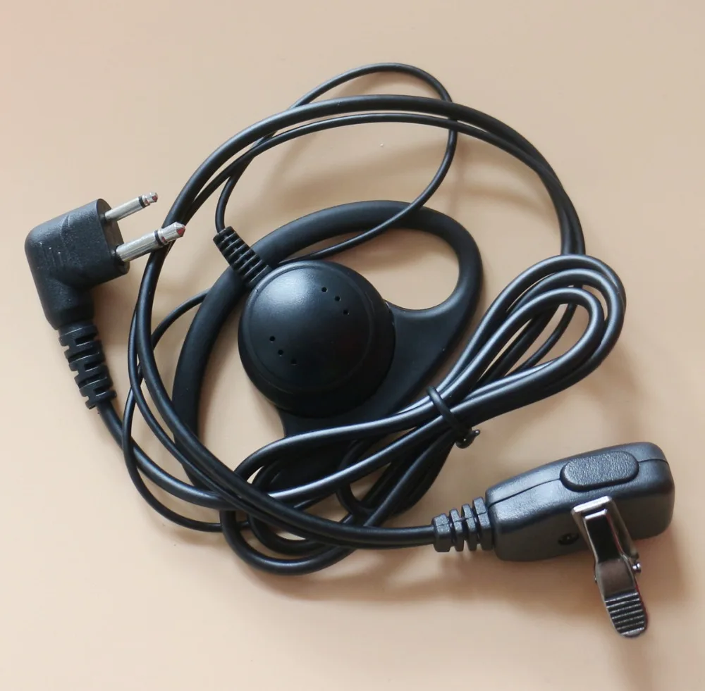 

10pcs 2 Pin D Ring Shape Earhook Earpiece Microphone Headset Mic PTT For Motorola Two Way Radio CT150 CT250 CT450LS P040 P1225