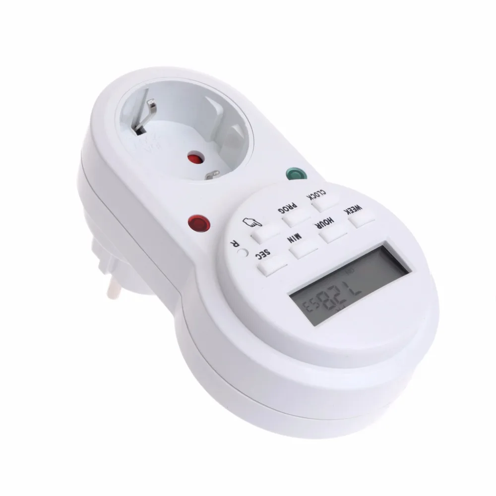 

AC 230V 16A 3680W Power EU Plug Digital Timer Energy-Saving Programmable Socket Drop Shipping Support