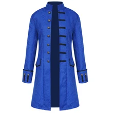 2019 Men's Coat Solid Color Fashion Punk Retro Male Uniform Collar Windbreaker Men Outwear t342 2019 Men's Coat Solid Color Fashion Punk Retro Male Uniform Collar Windbreaker Men Outwear t342