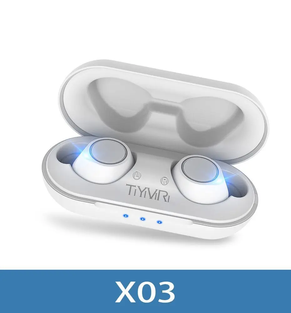 TiYiViRi TWS Bluetooth 5,0, беспроводные наушники, мини наушники, Hi-Fi, стерео, спортивные наушники, IP5, водонепроницаемая гарнитура, Безголовый звонок - Цвет: X03 white