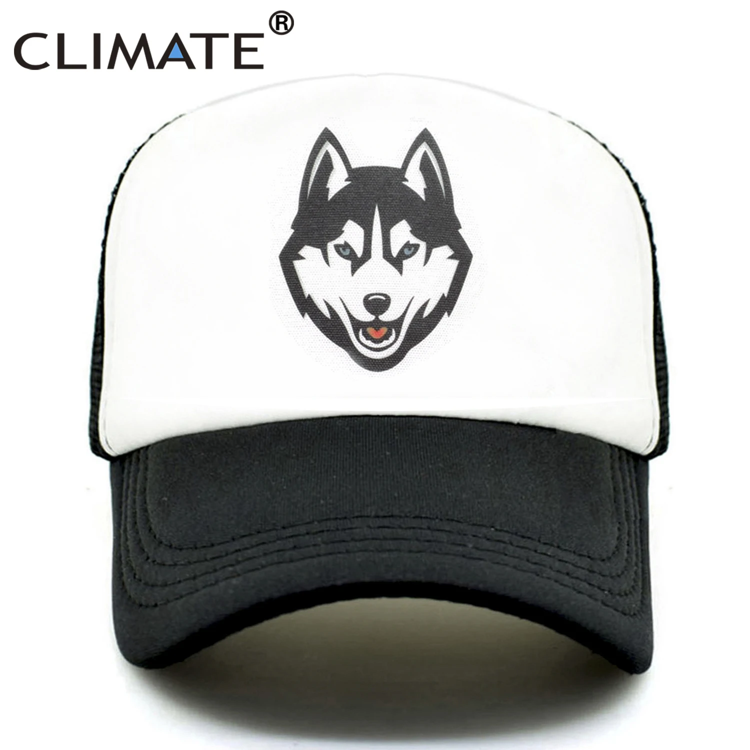 CLIMATE Men Wolf Trucker Caps Wolves Totem Hat Cap Men Cool Huskie