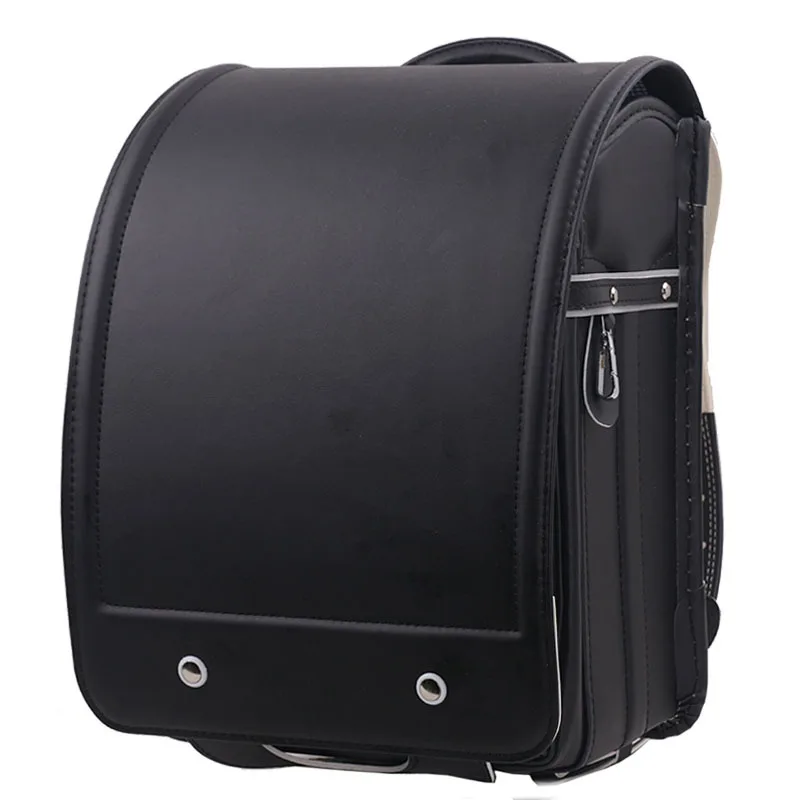 

Children Black Backpack for Boy School Bag Orthopedic Randoseru Child Students Schoolbag Japanese Book Bags PU Kid Backpacks