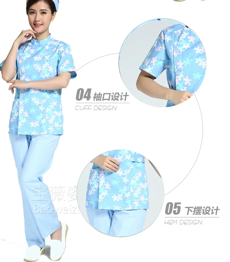 Бренд для женщин разделение костюм медсестры одежда короткий рукав вертикальный смещения блок цветок с длинным рукавом для будущих мам