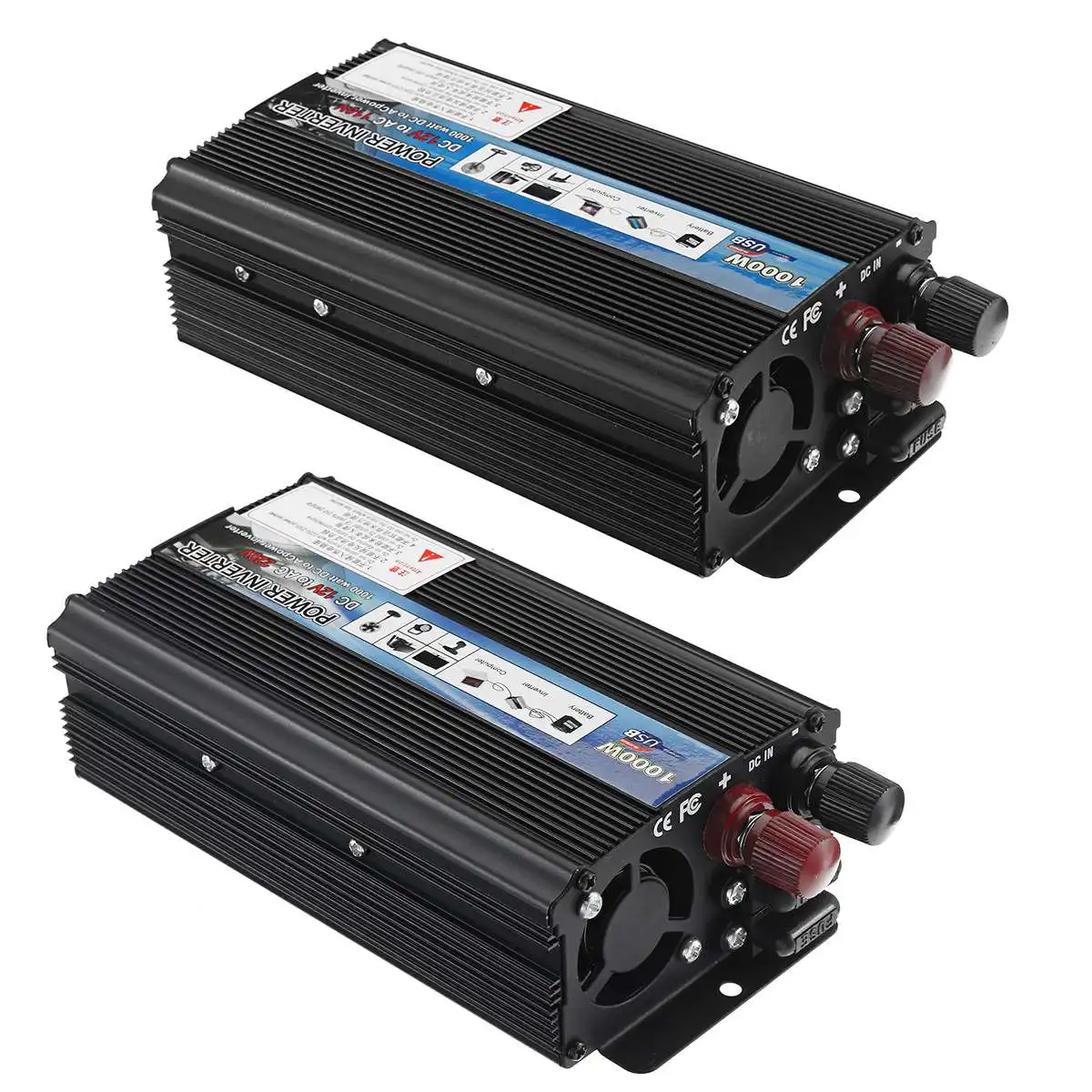 

Car Accessories Car Power Inverter Solar Converter DC 12V To 110V 1000W Dual Socket Adapter Charger Automatic Thermal Shut Down