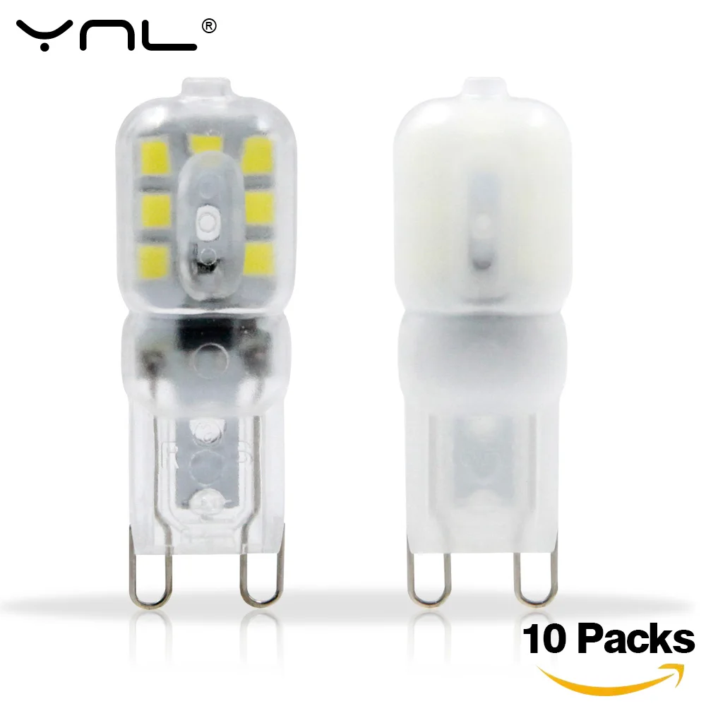 

10pcs G9 LED bulb 3W 220V Led lamp SMD2835 14 led G9 light Milky & Transparent Replace 30w halogen lampada led light Spotlight