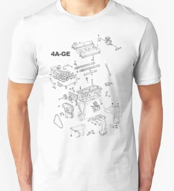 

Japan Car 4A-Ge Engine Corolla 4A-Ge Silver Top Jdm 4Age 20 Valve 5 Speed Manual Men 2019 Summer New Men High Quality T Shirt