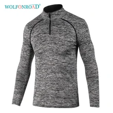 WOLFONROAD Spring Hiking Running T-Shirts Long Sleeve Quick Dry Shirts Camping Trekking Sport Tops Elastic Fitness T-shirts