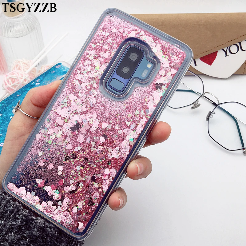 

J3 2017 J5 J7 Pro Case Silicon Soft TPU Transparent Liquid Quicksand Phone Cases For Samsung S9 S8 Plus S7 Edge Glitter Cover
