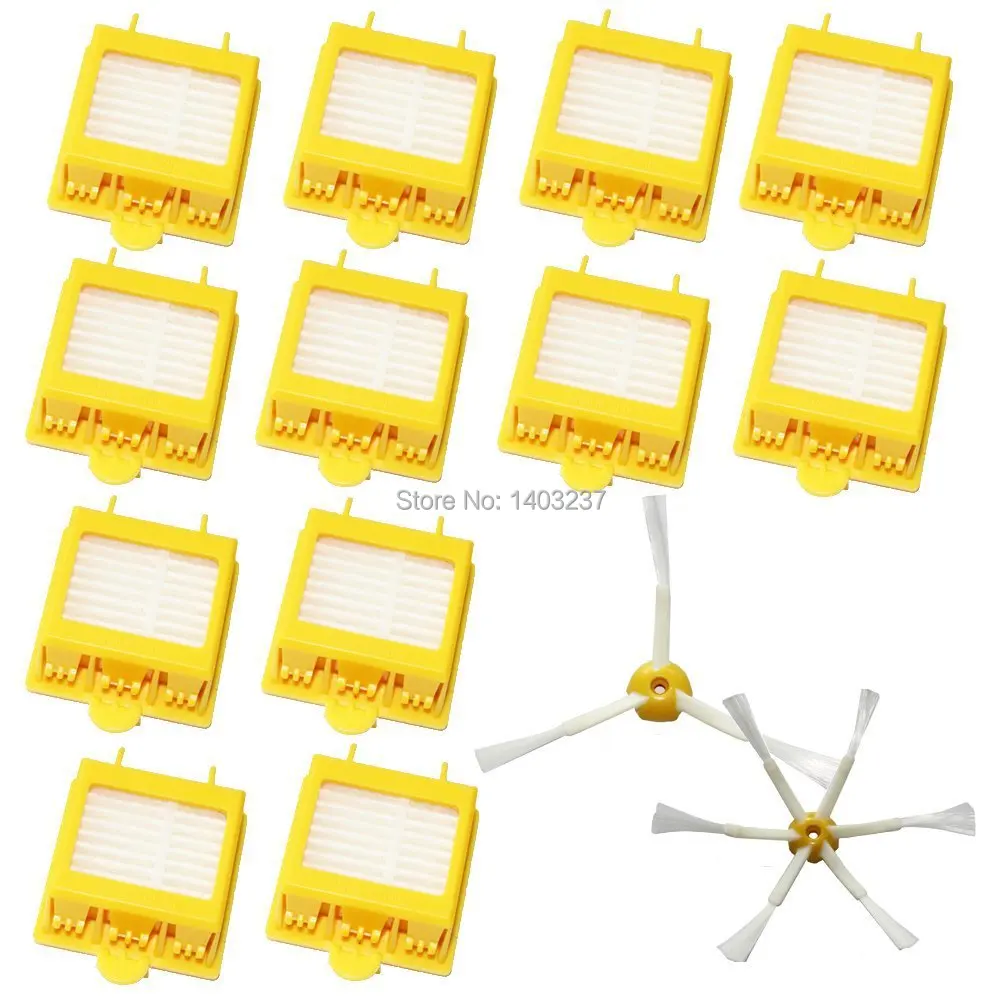 

3-Armed Side Brush + 6-Armed Side Brush 12 HEPA Filters For iRobot Roomba 700 Series 760 770 780 790 Vacuum Cleaning Accessory