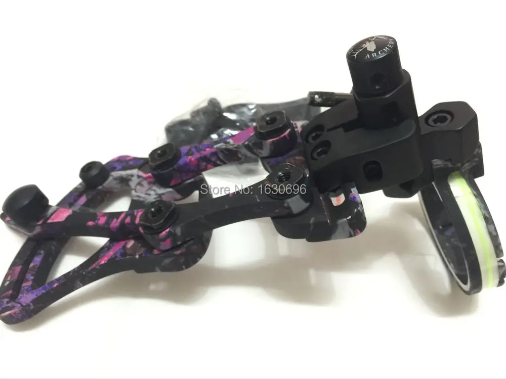 

1pk Archery hunting 0.019" fiber optic pin bow sight for compound bow TP 9510-PINK CAMO