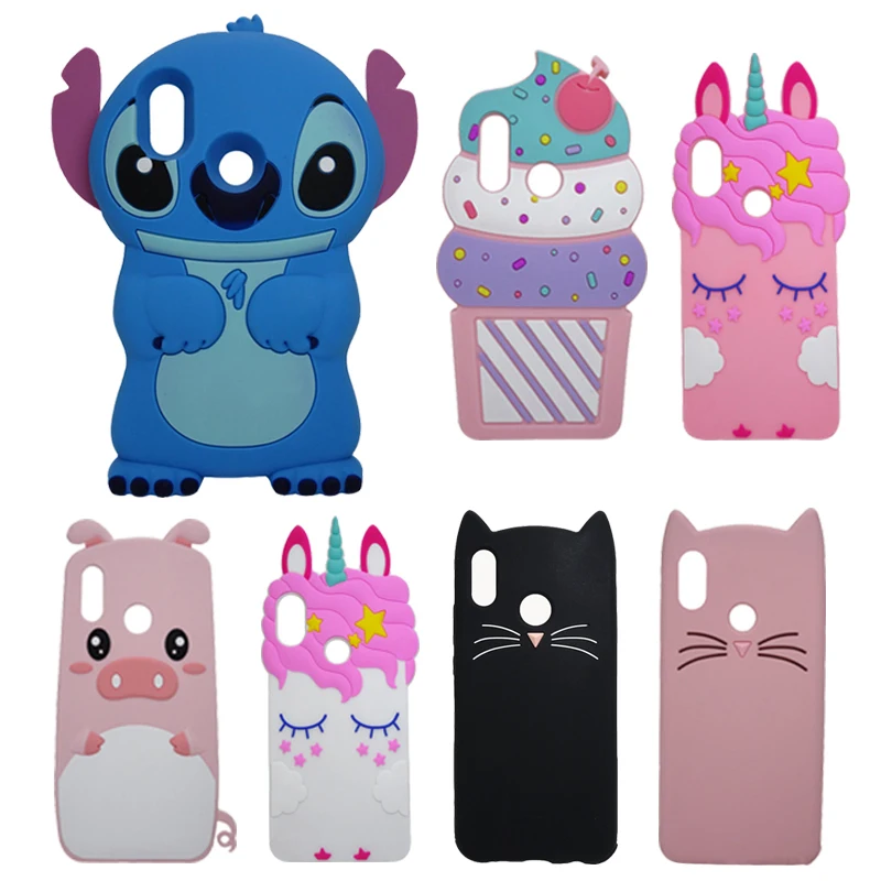 

3D Cute Animal Patterned Soft Silicone Case For Huawei Nova 3i Cover 3D Unicorn Cat Stitch Phone Capa For Huawei P Smart Plus
