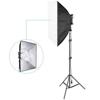 

Neewer 800W Photography Studio Softbox Lighting Kit:(1) 20x27 inches Softbox(1)4-Socket Light Holder(4)45W Light Bulb
