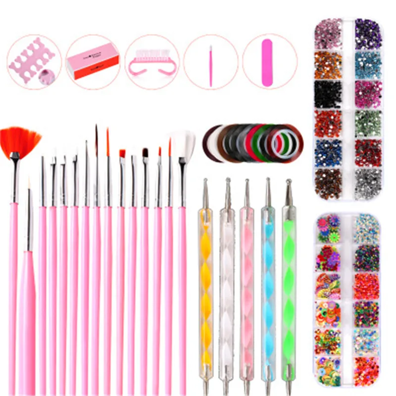 

luxury Nail Tool Set Nail Artifact Pen Point Drill Nail Tip Rhinestone Jewelry Set Nail Art Buffer Nail UV Gel Polish DIY Nail