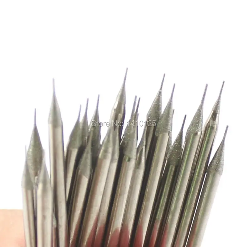 30Pcs Diameter 0.4mm Electroplated Diamond Coated Hole Saw Drill Solid Bits for Jewelry Gems Glass Tile Ceramic Marble Granite