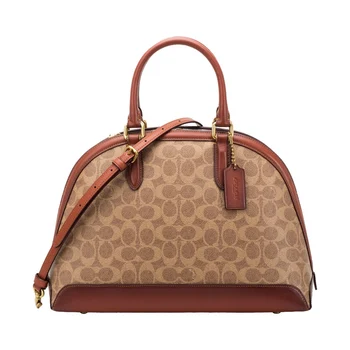 

Coach Metallic Signature 38626 Leather Quinn Satchel